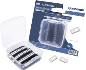 Barthelme Zestaw diod SMD LED 5730 żółty 650 mcd 120 ° 55 mA 2 V 100 szt. towar pakowany luzem