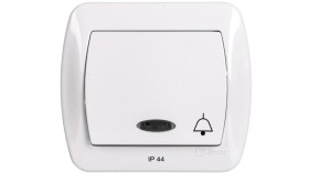 Simon Akord Przycisk Bryzgoszczelny /Dzwonek/ Ip44 Z Podświetleniem Biały...