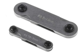 Zestaw do pomiaru promienia, typ: Wskaźnik promienia, Jednostki metryczne, l. łopatek: 16, przyrost: 0.25mm