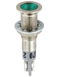 Kontrolka 2.1V dc, zielona 6.4mm LED Końcówka lutownicza Sloan