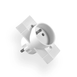 Rozgałęźnik wtyczkowy 1-gniazdo z/u + 2-gniazda b/u EURO R-21