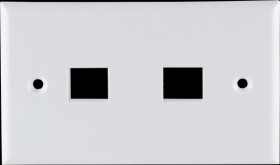 BS08-10111 Keystone connection box, 2 ports, white