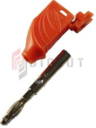 Wtyk banan 4mm do poł. wież. WW4-R 60V=/30V~ 10A