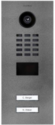 DoorBird D2102V Wideodomofon IP LAN Jednostka zewnętrzna stali szlachetnej, mika żelazna (satynowane)
