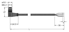 Turck 8036103 Kabel połączeniowy czujnika/aktuatora HT-SWSP3-5/S2430, piny: 3, 5 m, 1 szt.