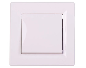 Łącznik Asfora pojedynczy biały z ramką EPH0100121