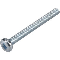 R-TECH 337040 Pozi Pan Head Machine Screws BZP M3 30mm - Pack Of 100