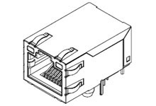 Złącze RJ45 Żeński Złącze RJ45 Przewlekany Cat5, Cat5e Molex, 90°, 8P8C-żyłowe