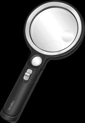WZ0075 LED handheld reading magnifier, 5x and 30x magnification