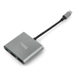 Hub - Multiport Natec Fowler Mini - USB-C PD HDMI - szary