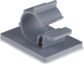 Spinka do kabli 10mm Samoprzylepny 30 x 24.5mm materiał: Nylon 66 Szary zacisk kablowy