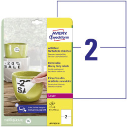 Avery-Zweckform L4717REV-20 Label film 210x148mm Polyester White Removable