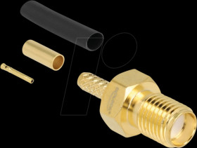 91783 SMA jack for crimping RG-174 / RG-316 with matching shrink tube