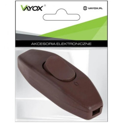 PRZEŁĄCZNIK PRZELOTOWY BRĄZOWY 2,5A/250V, DO MONTAŻU PRZEMYSŁOWEGO Vayox Pak.