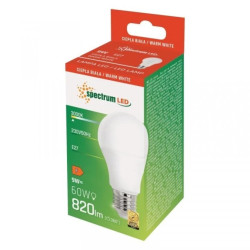 Żarówka LED E27 230V 9W GLS 820lm ciepła