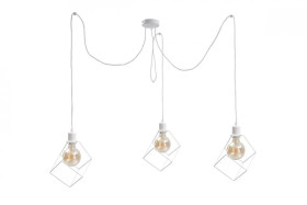 Lampa wisząca loftowa 3 xE27 RUBEN WHITE