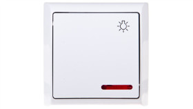 Bis Przycisk /Światło/ Z Podświetleniem Biały Łn-5Bs/00