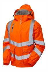 Bomber Jacket Orange Hi-Vis Padded Water