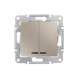 Sedna Łącznik świecznikowy 10AX z podświetleniem LED tytanowy SDN0300368