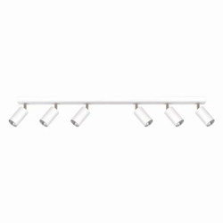 Lampa Listwa ze spotami GU10 Biały z serii KAYLA długa lampa na listwie, sześć ruchomych reflektorów K-4557 Kaja Lighting