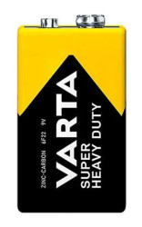 Bateria cynkowo-węglowa 6F22 9V /foliowane/ SUPER HEAVY DUTY