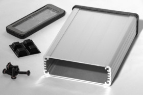 Aluminum RF enclosure, (L x W x H) 120 x 84 x 28 mm, natural, IP54, 1457J1201E