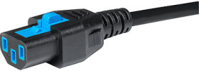 Device connection cable, Australia, plug type I, straight on C13 socket, straight, V-75 3X1.0 mm², black, 2 m, 3-133-829
