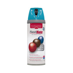 PlastiKote 440.0021118.076 Colour Twist &amp; Spray Gloss Mediterranean Blue 400ml