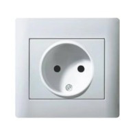 GAC250PL-PT1W Gniazdo 250V - standard PL - 2 biegunowe, białe 16A - podtynkowe