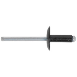 Sealey RAB4818L Aluminium Rivet Black Large Flange 4.8 x 18mm Pack of 200