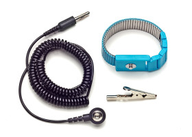 Opaska antystatyczna na nadgarstek z przewodem Opaska antystatyczna na nadgarstek w zestawie z przewodem Pomona