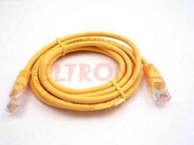 PATCH CORD UTP5E 5M CAT5E ŻÓŁTY AK/DK