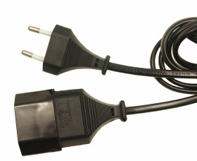 Przewód zasilania złącze A: EuroPlug typu C złącze B: 2-stykowe gniazdo Euro 3m 2,5 A 250 V 0,75 mm2 Czarny