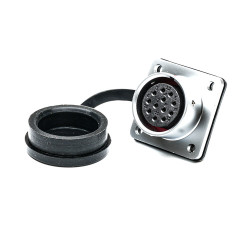 Złącze wielostykowe przemysłowe 12-pinowe M20 Montaż na kołnierzu Gniazdo RS PRO