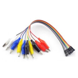 Przewód połączeniowy goldpin żeński - złącze krokodylkowe 10-pin 20cm