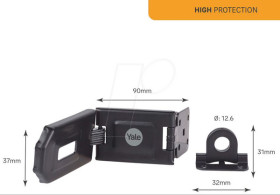 Y155B/160/BK Hasp, 160 mm