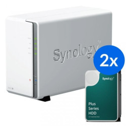 Synology DS223j /32T 2-zatokowy serwer NAS w zestawie z dyskami o łącznej pojemności 32TB, Tower