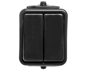 Cedar Łącznik świecznikowy hermetyczny10A IP44 czarny WNT500C05