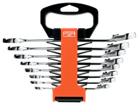 Zestaw narzędzi nastawnych Zestaw kluczy zapadkowych Bahco 5/16 → 3/4 8 szt. Stal stopowa