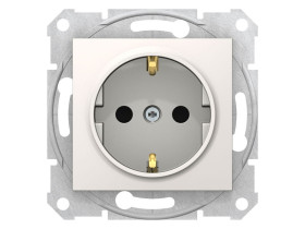 SEDNA Gniazdo pojedyncze z uziemieniem schuko krem SDN3000123 SCHNEIDER ELECTRIC