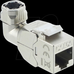 90374 Keystone Module RJ45 jack to LSA Cat.6A toolfree 90° angled shie
