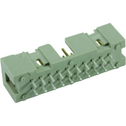 Pin header, 10 pole, pitch 2.54 mm, straight, gray, 09185107322