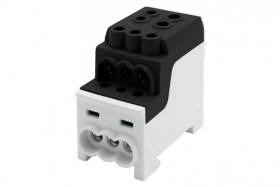 Blok rozdzielczy DBR 200A (1x70,1x35 / 6x16) Al/Cu - czarny