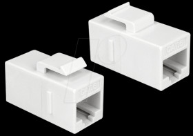 86379 Keystone Module RJ45 jack &gt; RJ45 jack Cat.6 UTP white