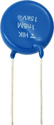 HIK Series High Voltage Ceramic Singlelayer DC Disc Capacitors, Class 2, Low Loss (0.5 %), 15 kVDC