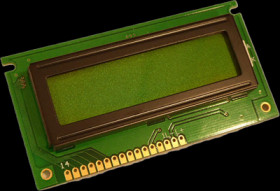 LCD display, 16 x 2 character, STN yellow/green, viewing area: 61 x 15.8 mm, DEM 16217 SYH-LY-CYR22