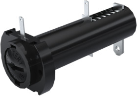 Battery compartment, 3 x AA, black, for mignon cells, 015.33.117