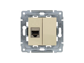 DANTE Gniazdo komputerowe pojedyncze RJ45 bez ramki krem 450366 KOS
