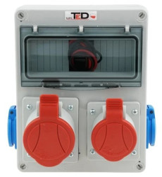 Rozdzielnica budowlana Jurata 32A/5P + 16A/5P + 2Gs 230V 01.110