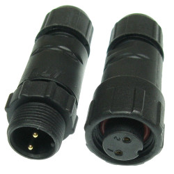 Złącze hermetyczne 2pin IP68 kpl. (lutowane)
